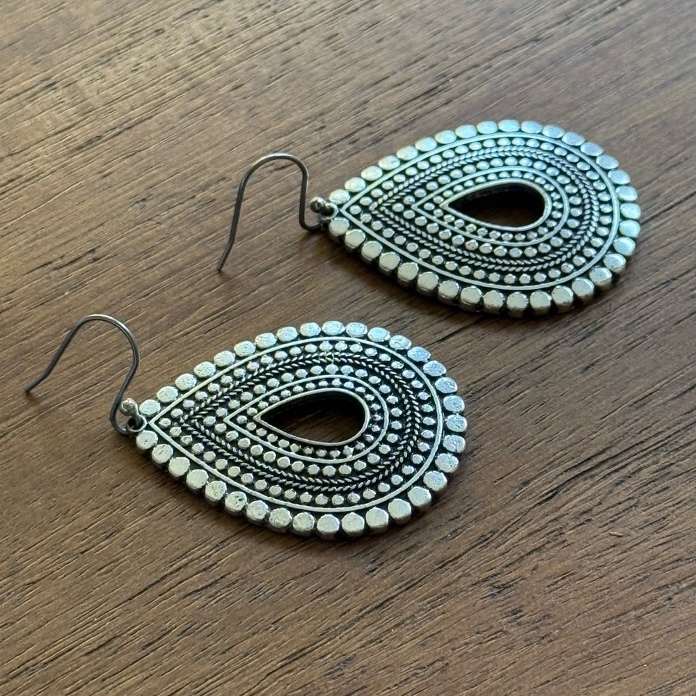 Gorgeous Silver Plated Hobo Earrings! - Picture 3 of 4